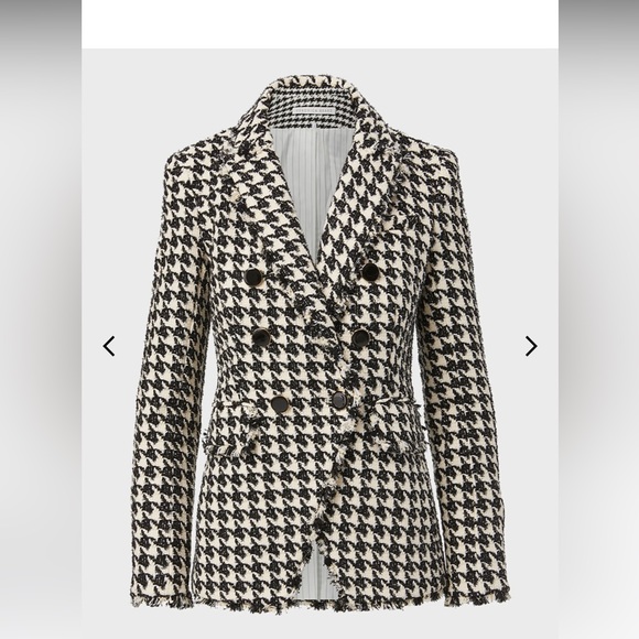 EUC Veronica Beard Houndstooth Dickey Jacket size 0 - Picture 4 of 7